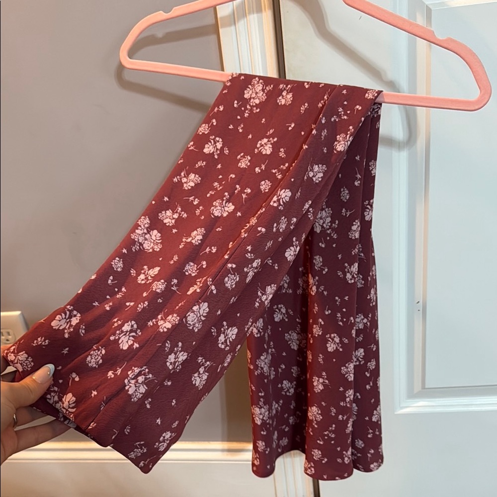 Altar’d State Floral Burgundy Maxi Skirt